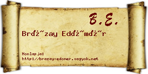 Brázay Edömér névjegykártya